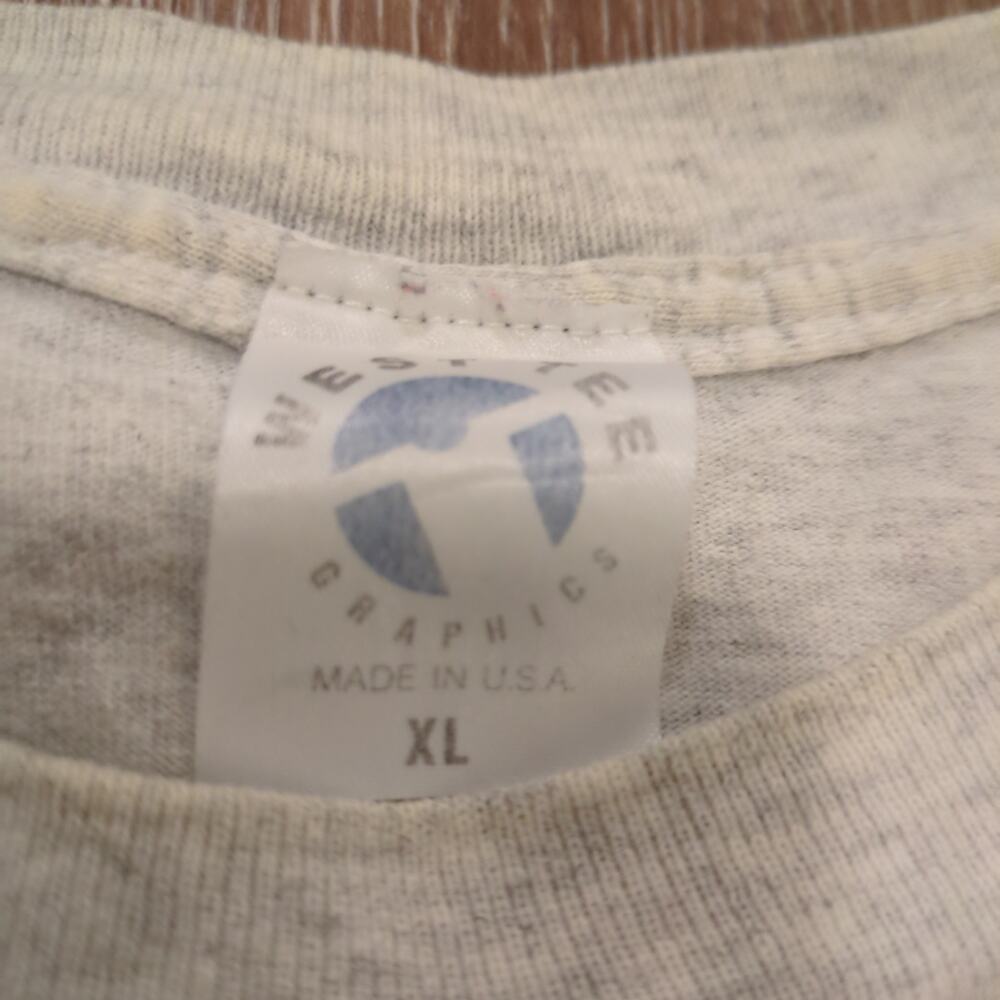 VTG World Gym Cyber Tech Adult XL Shirt Superhero Earth Muscle Single Stitch 90s - Picture 3 of 10